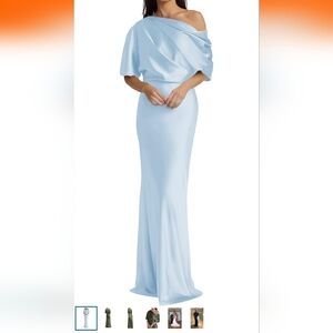 Elegant Light Blue Maxi Dress